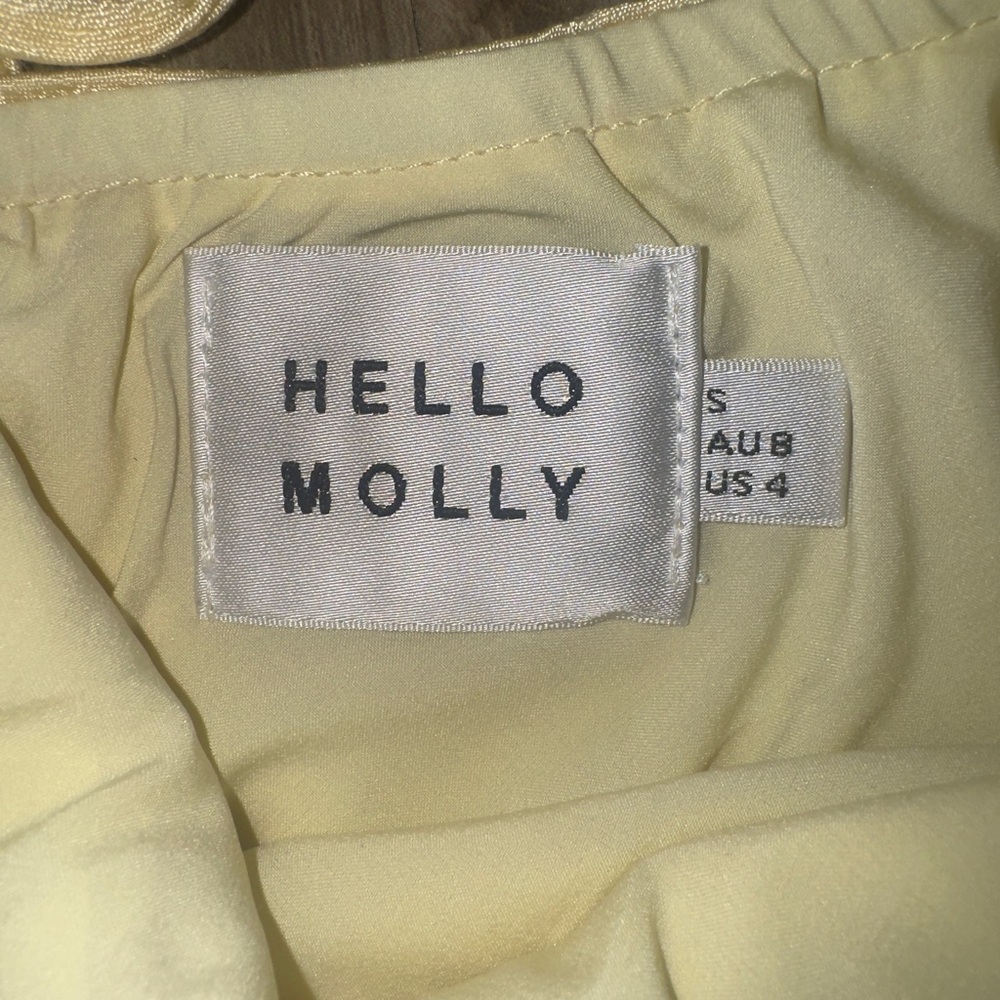 THE SOPHIA SATIN MAXI DRESS YELLOW by Hello Molly - Picture 8 of 9